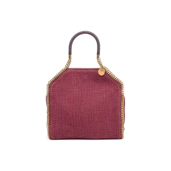 Stella McCartney Logo Plaque Chain Braided Bag