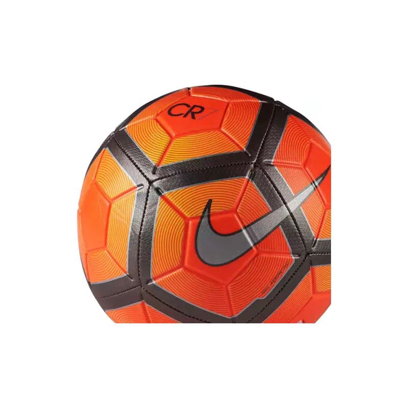 Nike Size 5 Soccer Rubber Unisex Dark Red Pie With Orange And Silver Filling-3