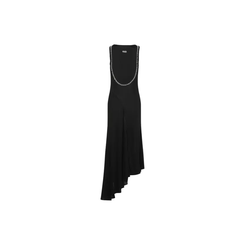 OFF WHITE Embellished Open Back Sleeveless Dress-1