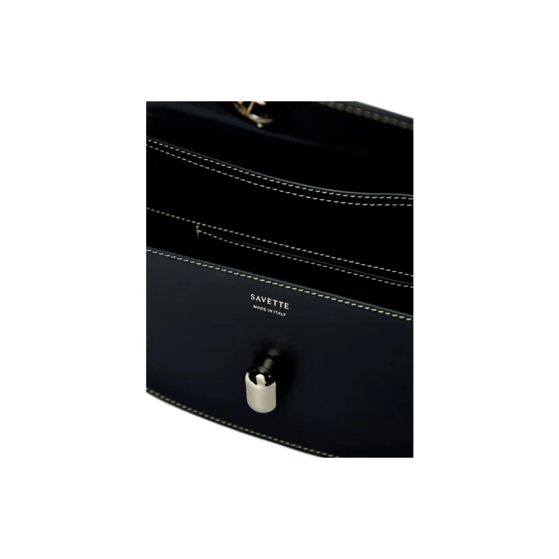 SAVETTE Tondo Crescent Leather Crossbody Bag-2