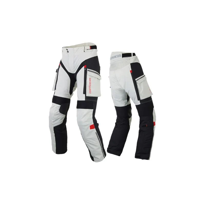 BENKIA Motorcycle Pants Unisex Fall And Winter/Men's White Pants Windproof And Waterproof Style-1