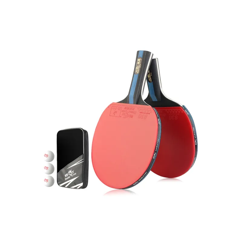 DOUBLEFISH Ping Pong Paddles Unisex All Wood Red-15