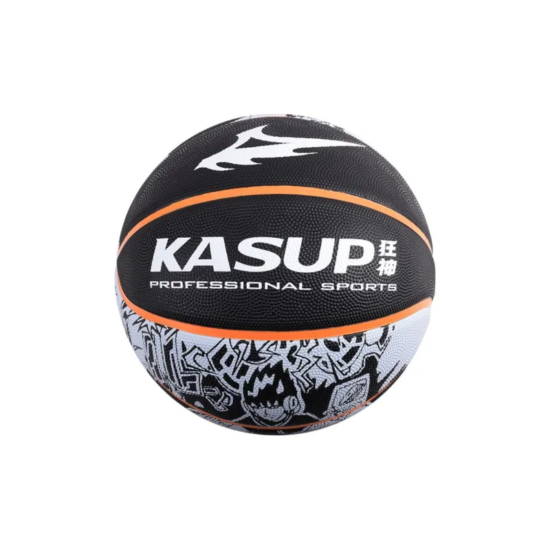 KASUP PU Basketball Black White Size 7 Training Street Unisex-3