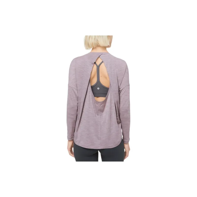 Lululemon T-Shirt Women's Purple Gray-1