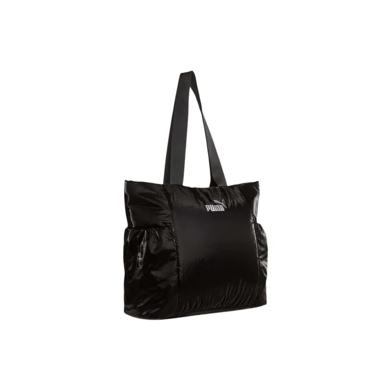 PUMA Nylon With Polyurethane Tote Bag, Shopping Bag, Shoulder Bag, Handbag Tubas Unisex Black-0