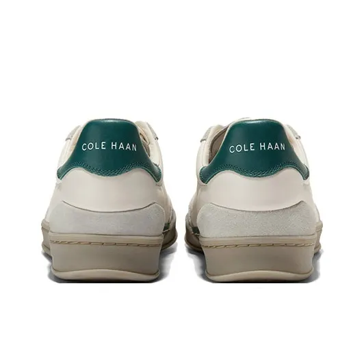 COLE HAAN Slip Resistant, Abrasion Resistant, Lightweight Low Top Skateboard Shoes Men's White/Green Tail-3