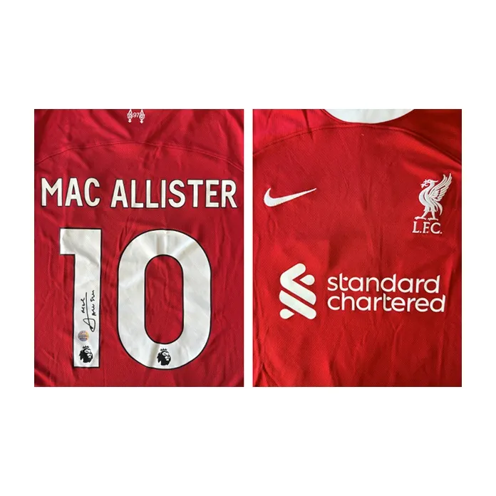 Three For McCarthy, Autographed Signature, Liverpool 2023 24 Season Jersey EM Certificate, Deluxe Framed-4