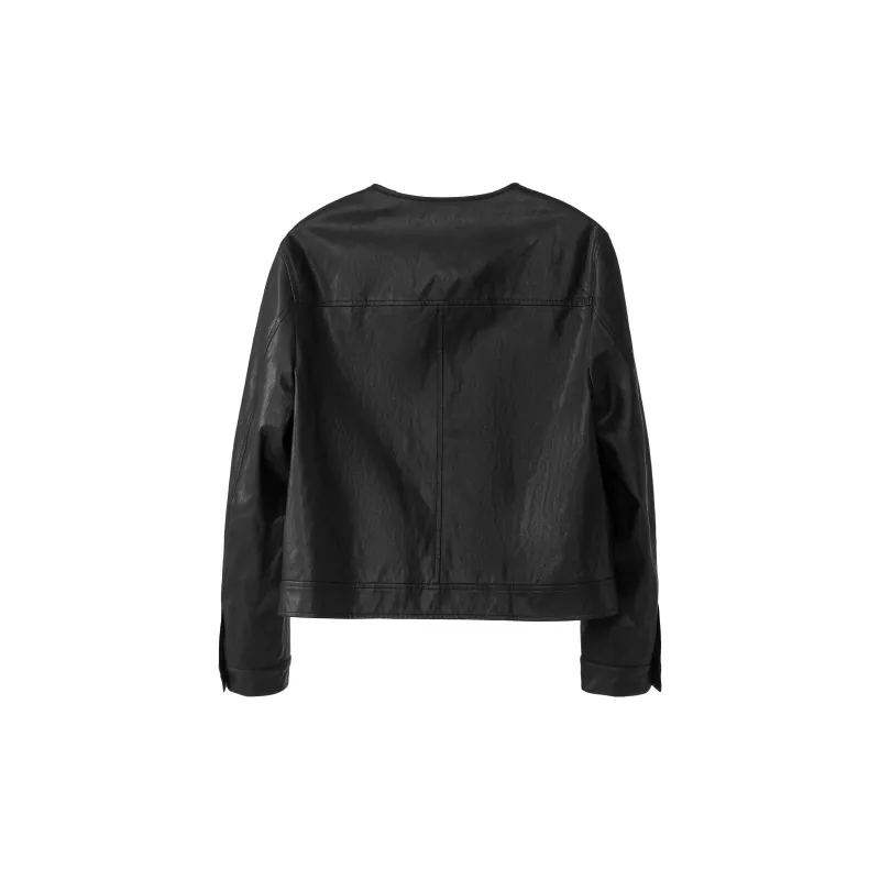 Fstudio Leather Jacket Women's Black-1