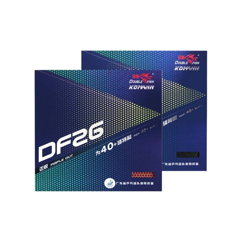 DOUBLEFISH DF16 Table Tennis Rubbers Rubber Inverted Rubber All Compatibility Advanced Model, Adults Red/Black-3