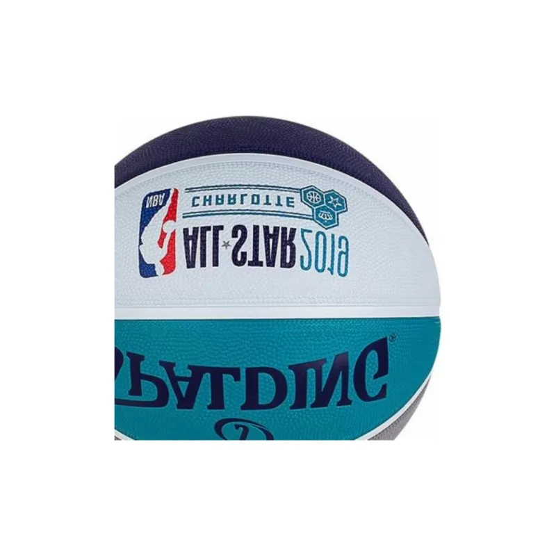 SPALDING Rubber Basketball Gray Blue Size 7 Training Unisex-4