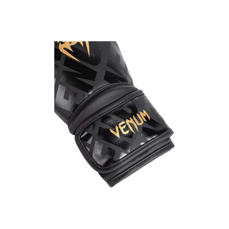 VENUM Boxing Gloves Synthetic Leather Unisex Black Gold-1