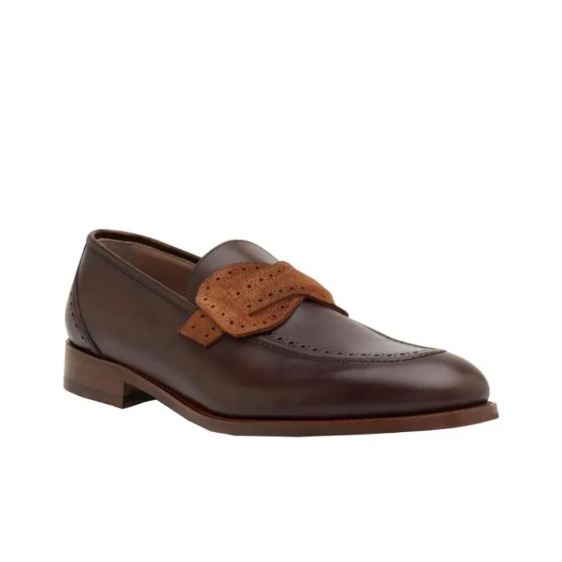 MANOLO BLAHNIK Georgioy Loafers 1cm Men's Brown-3