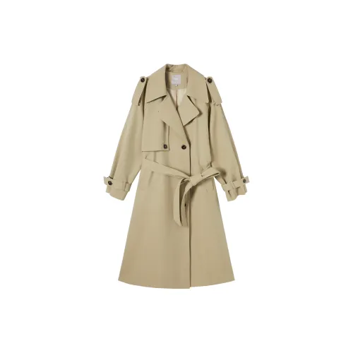 DIALOGUE Trench Coats Women's Light Khaki