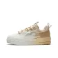Ivory white / raw wood / dusty grey