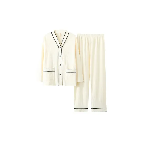 MIIOW Trend Party Series Pajama Set Women's Ecru