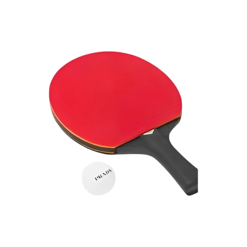 PRADA Ping Pong Paddles Unisex All Wood Red Shakehand Grip-3