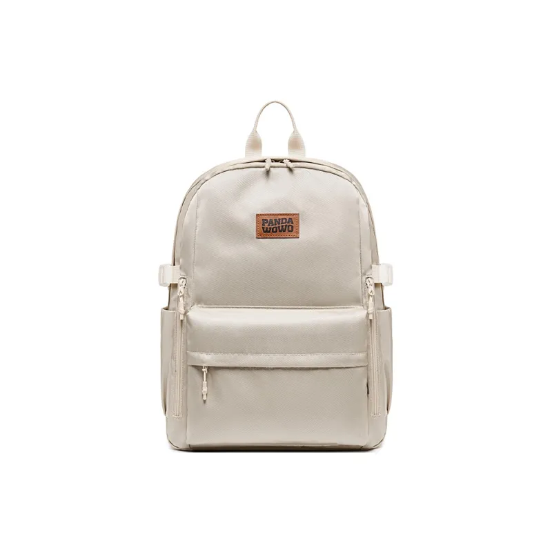 HLA Panda Wowo Series Polyester Backpack Laptop Bag Travel Bag Backpack Medium Size Unisex Khaki-0