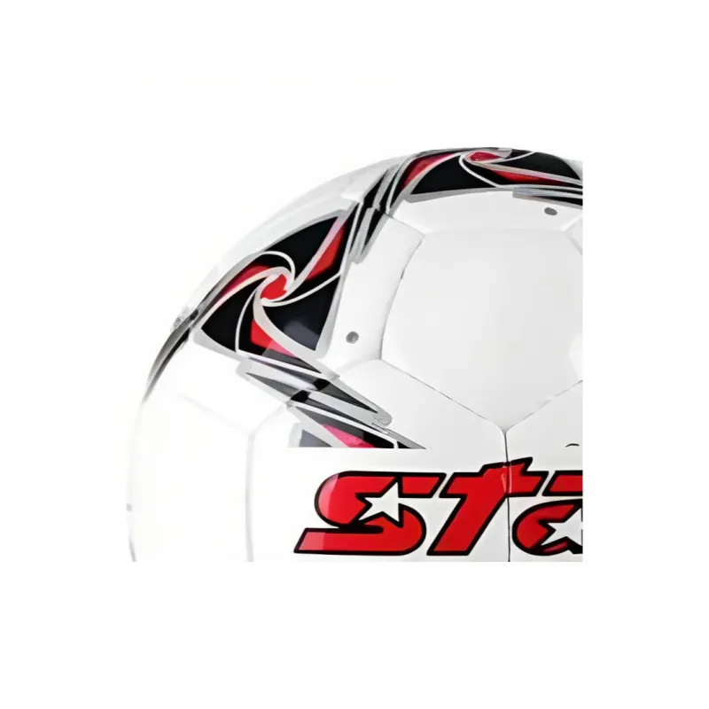 Star Size 3 Soccer PU Hand-Stitched Soccer Ball Kids' White Black Red-3