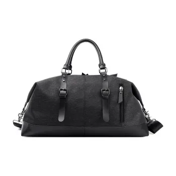 VIHUS Oxford Gym Bag Handbag Travel Bag Large Size Men's Black