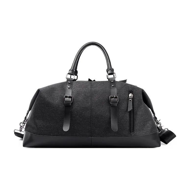 VIHUS Oxford Gym Bag Handbag Travel Bag Large Size Men's Black-0