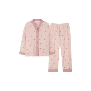 MIIOW Fruit Printing Series Pajama Set Women's Peach