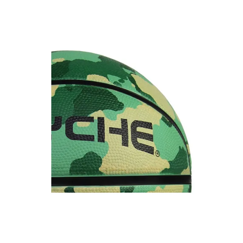 PSYCHE Rubber Basketball Green Camouflage Size 3 Training Kids'-3