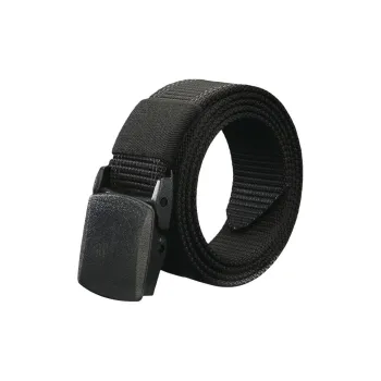 Warrior Matte Design Canvas Belt Men's Black Width 3.8CM