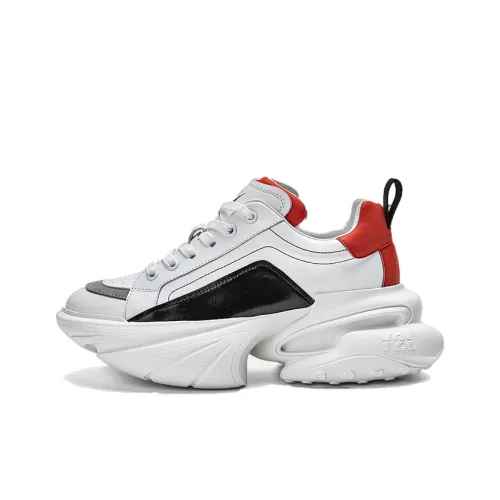 NAUTICA Chunky Sneakers Men Low-Top White/Red