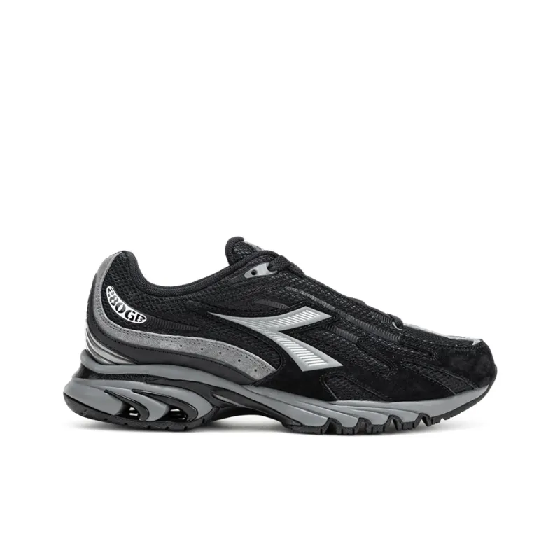 Diadora Anti Slip Wear Resistant Low Top Running Shoes Unisex Black-1