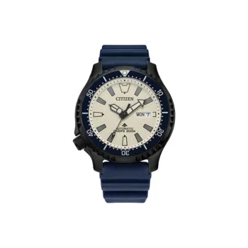 CITIZEN Automatic Mechanical Movement PU Strap Watch 44mm Men's Watches White Dial