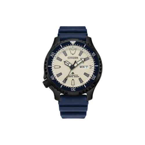 CITIZEN Automatic Mechanical Movement PU Strap Watch 44mm Men's Watches White Dial
