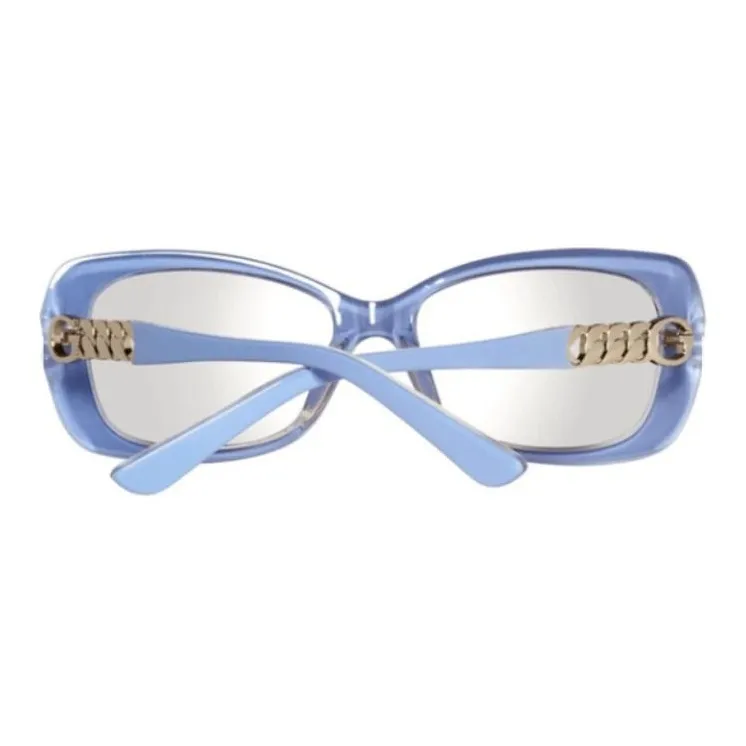 GUESS Plastic Glass Butterfly Sunglasses Women's Blue-1