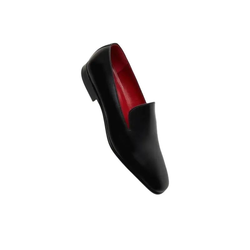 MANOLO BLAHNIK Djan Loafers 1cm Men's Black Red-4