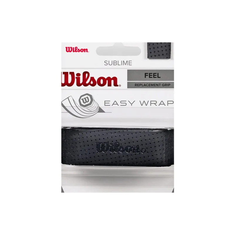Wilson Tennis Accessory, Grip Leather Moisture Wicking Type Polyurethane Nonwoven 1 Pack White, Black-4