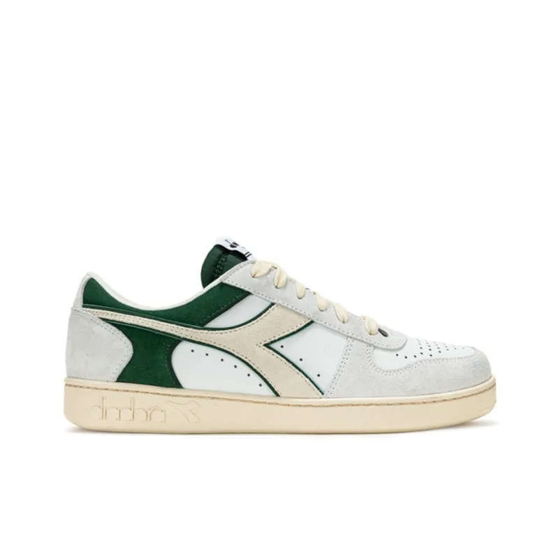 Diadora Anti Slip Wear Resistant Low Top Skateboard Shoes Men's White Gray-1
