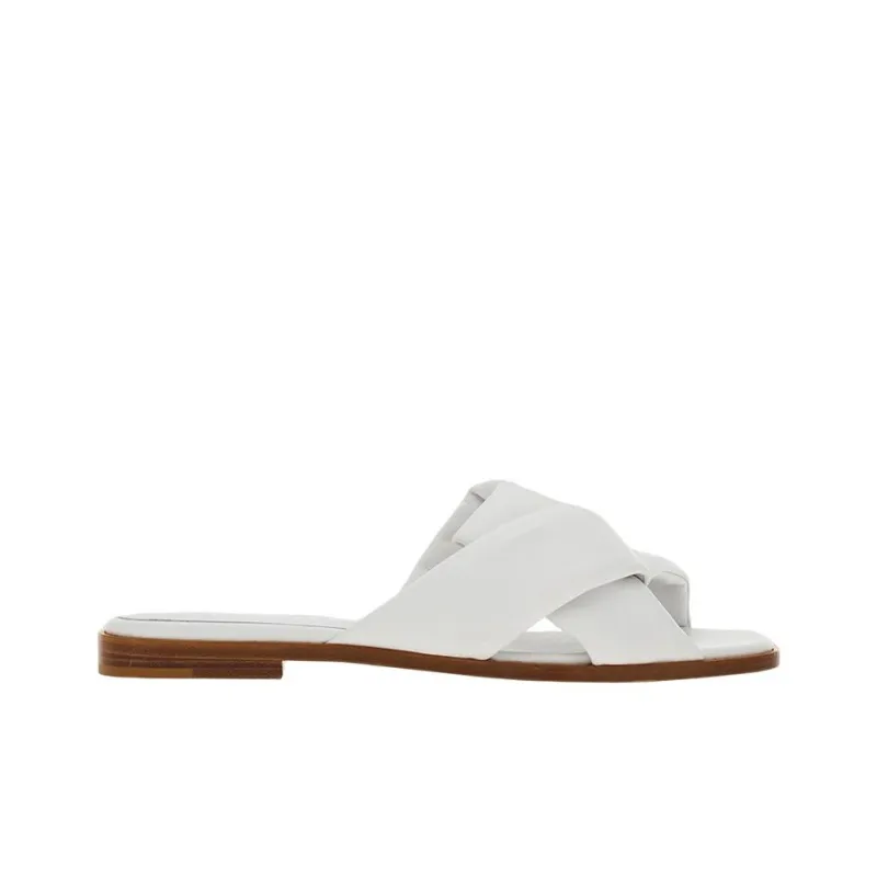 FERRAGAMO Knot-detail Leather Slides-1