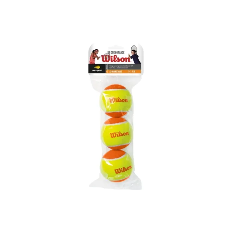 Wilson US Open Orange Tournament Tennis Balls Match Ball Competition 1 Bag/3 Pcs Yellow-0