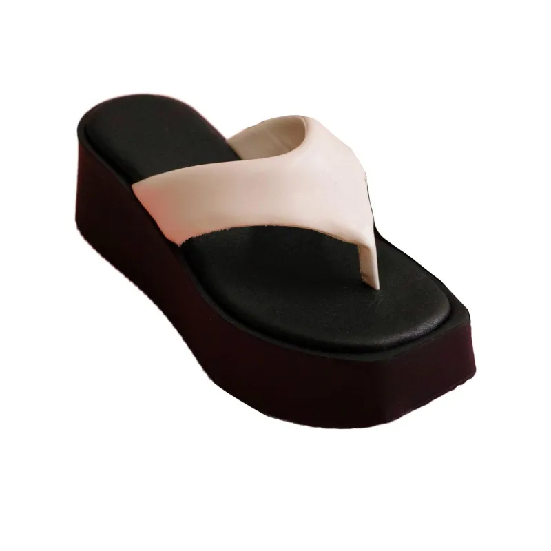 ALOHAS Slip-Resistant Flip Flops 6cm Women's White-1