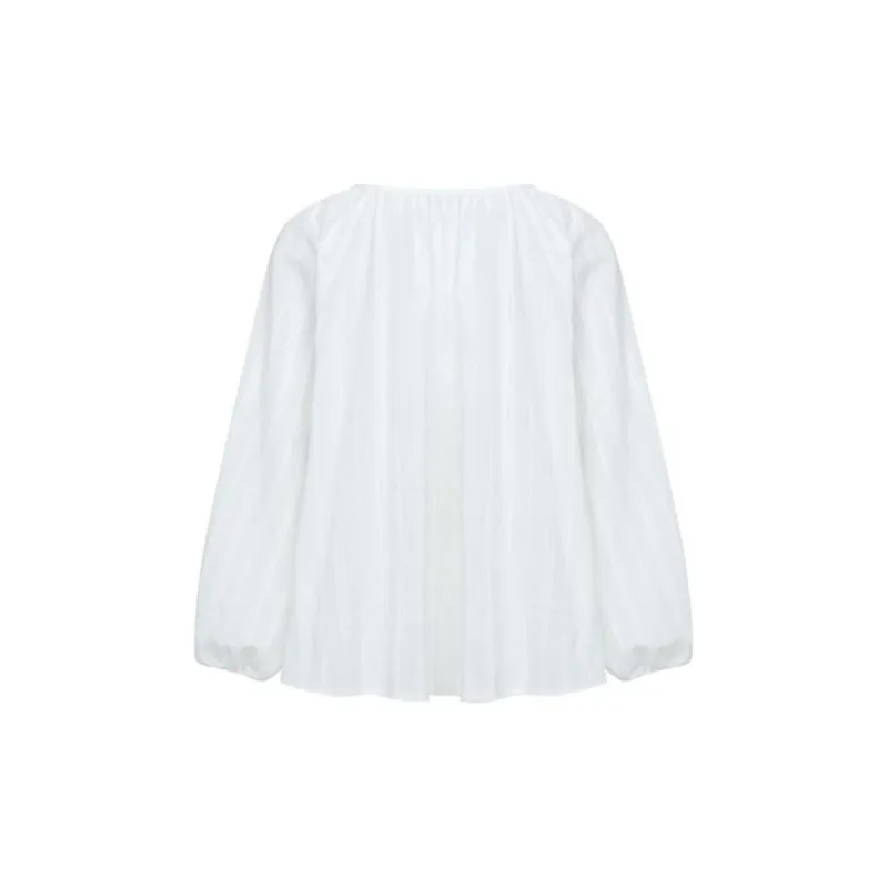 Letter From Moon Leslie Organic Two Way Blouse Shirt Women's White-1
