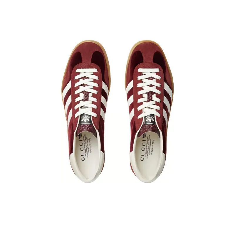 Adidas X GUCCI Gazelle Burgundy Velvet-3