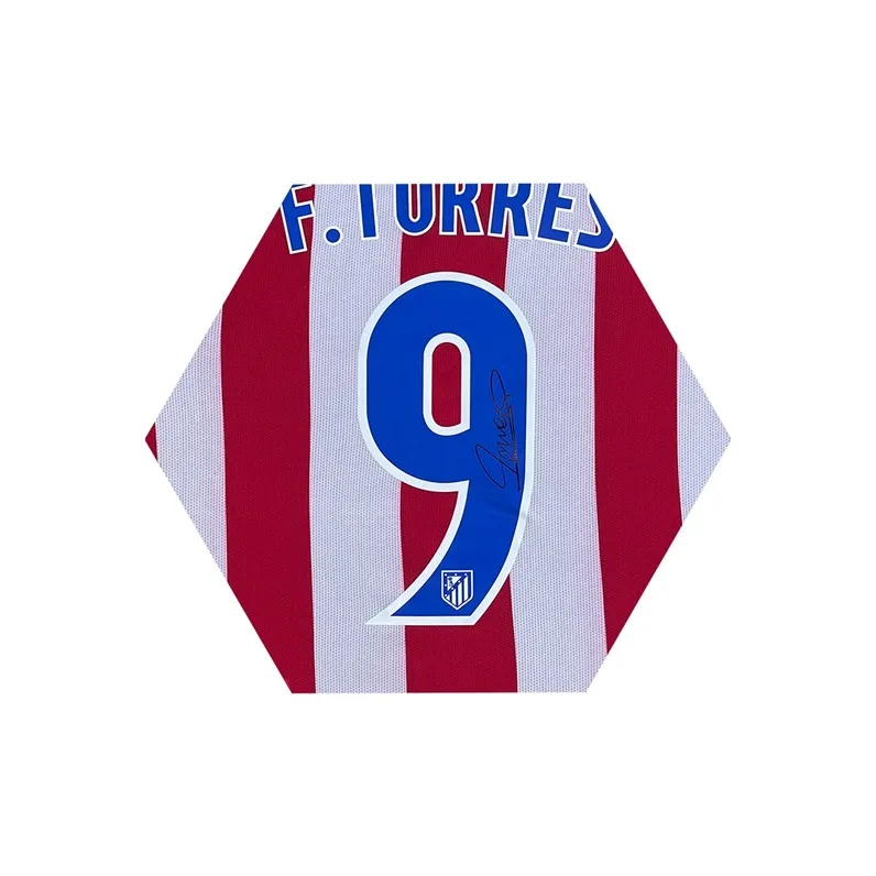 Three For Atletico Madrid Period, Torres, Autographed Jersey SA Certificate Framed-2