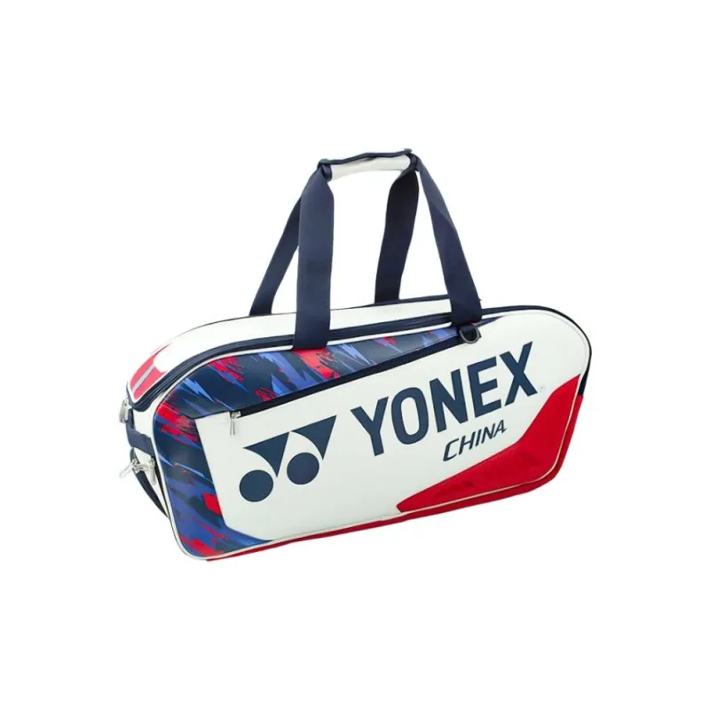 YONEX Badminton Racket Bags 6 Pack Crossbody Bag White Red Unisex-1