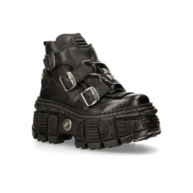 NEW ROCK High-Top Casual Shoes Unisex Black-3