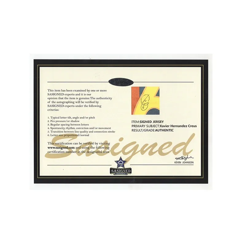 Three For 07-08 Barça Xavi Hernández Cuenca Signed Soccer Apparel Jersey With SA Certificate-4