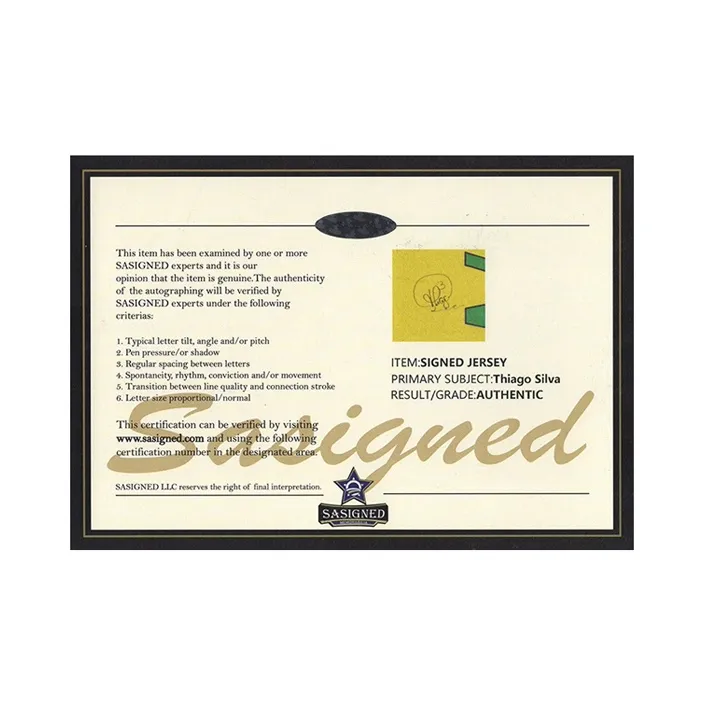 Three For Thiago Silva 2022 Brazil, Autographed Soccer Apparel Jersey, Framed With Certificate-4