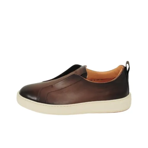 Santoni Gradient Leather Slip-on Sneakers