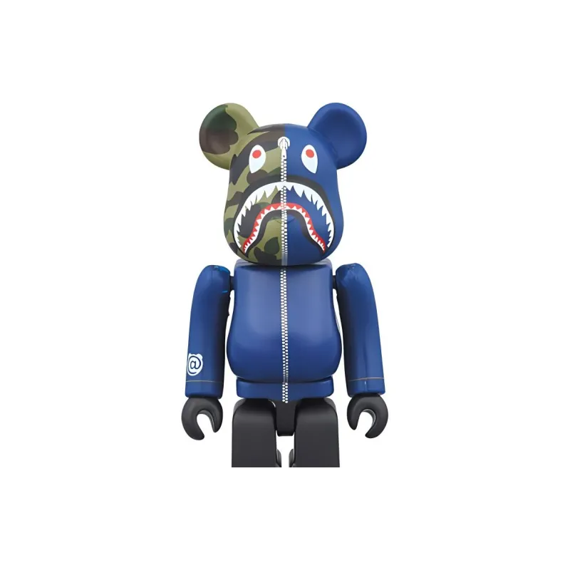 Bearbrick X Bape 1st Camo Shark Navy-2