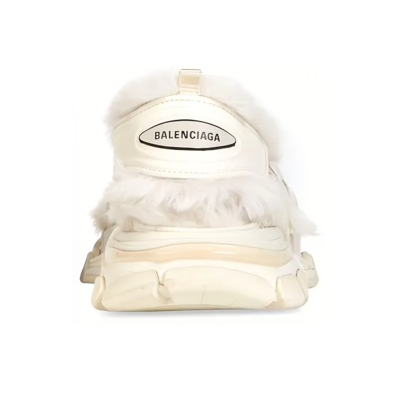Balenciaga Track Sandal Fake Fur Beige Women's-4