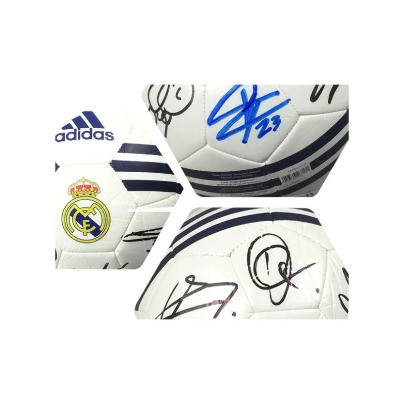 Three For Real Madrid Luka Modrić Ramos Full Team Autographed Soccer Framed With Certificate Of Authenticity-2
