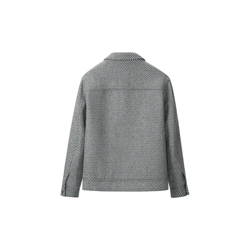 HLA Jackets Men Medium Gray Pattern U2-1